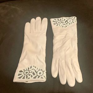 COPY - Genuine, leather gloves, beaded.